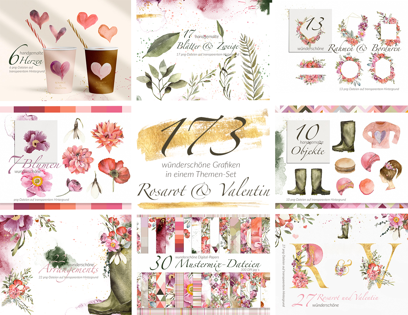 Themen-Set Rosarot & Valentin