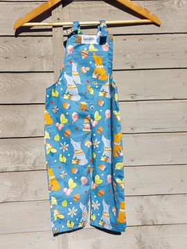Thumbnail: MADE TO ORDER Mini Dora dungarees | Woodland Fox print 