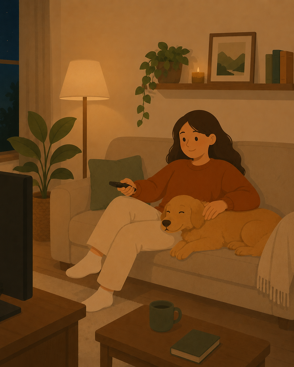 un perro demuestra su amor por la seguridad que siente junto a su humano