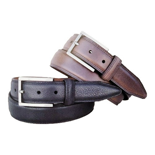 Lejon Glove Tanned Leather Dignitary Belts in Merlot