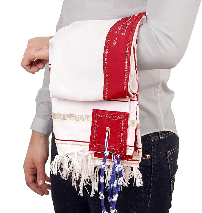 Thumbnail: Prayer Shawl White w/ Color (TTTWM Patch)