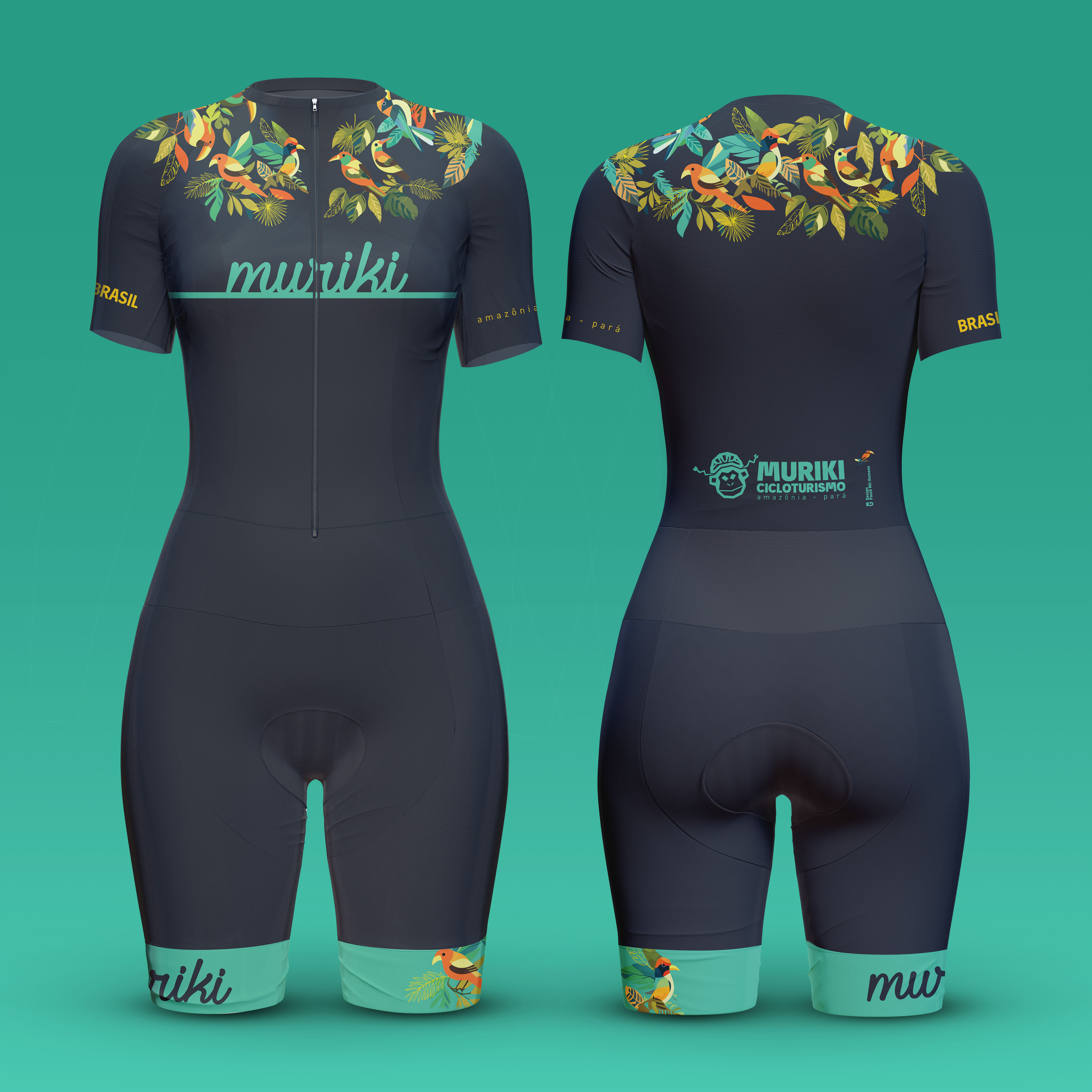 Macaquinho Feminino Coleção Passaros