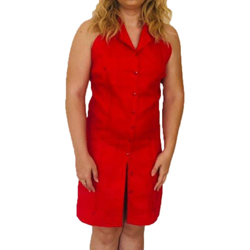 Halter Guayabera Dress - Linen Blend Halter Guayabera Dress - Linen Blend