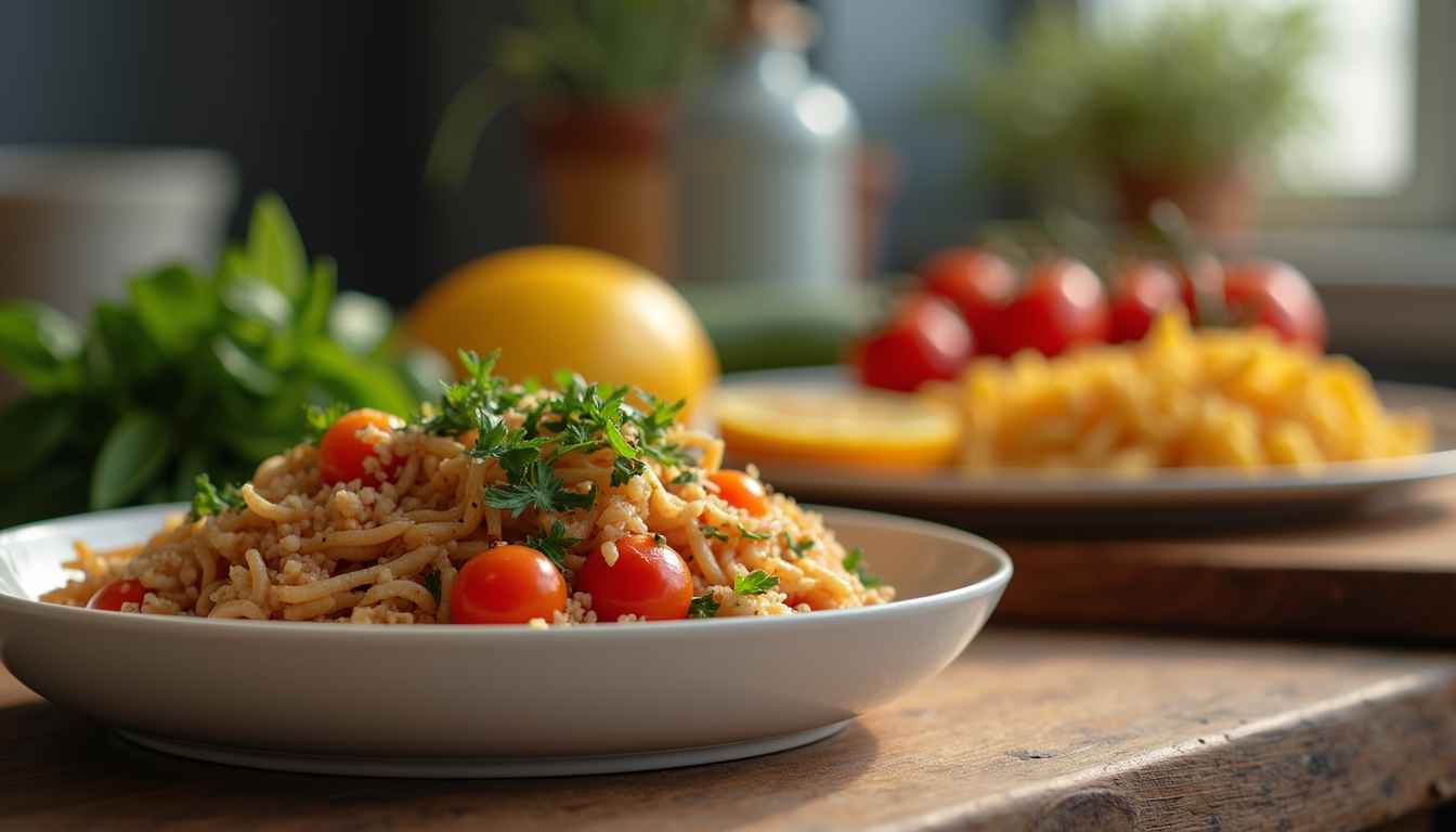 Close-up view of nutritious meal prep for athletes