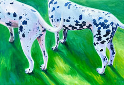 Good Girls, 2024, 12" x 18," oil on canvas
