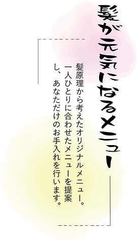髪が元気になるメニュー