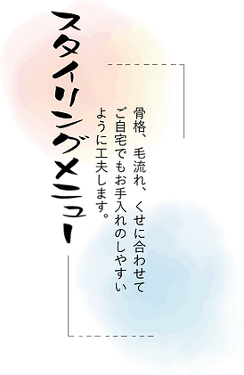スタイリングメニュー