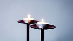 Two burning candles