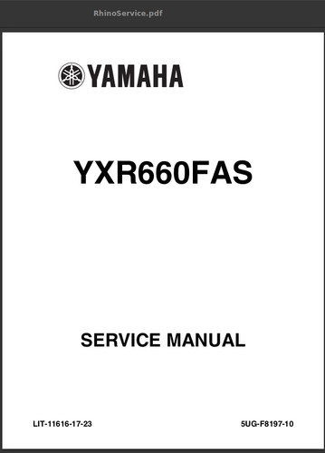 YAMAHA RHINO 660 SERVICE MANUAL FREE DOWNLOAD visual data 4