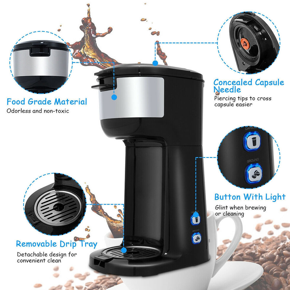 Thumbnail: Portable Coffee Maker for Ground Coffee and Coffee Capsule