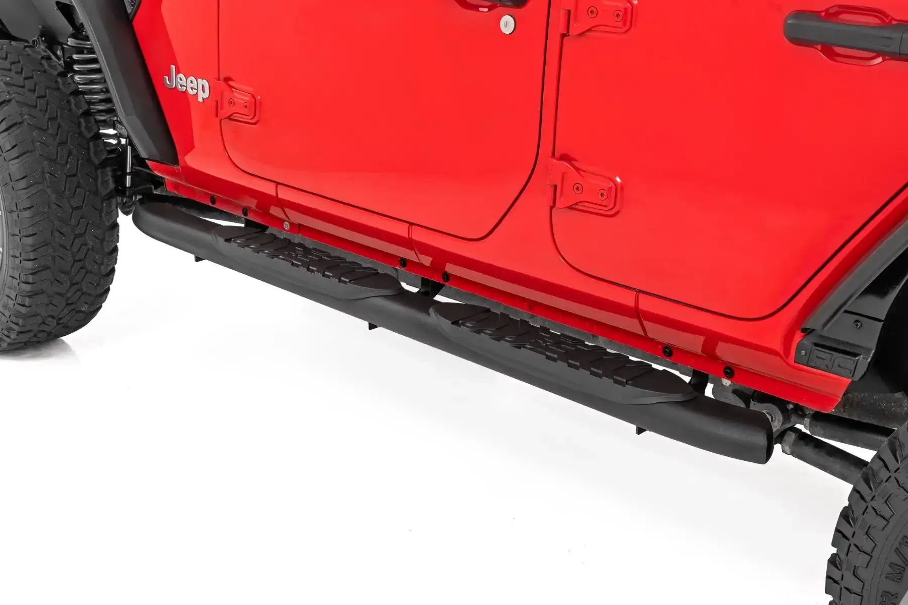 Oval Nerf Steps 4 Door | Black | Jeep Wrangler Unlimited 4WD (2018-2024)