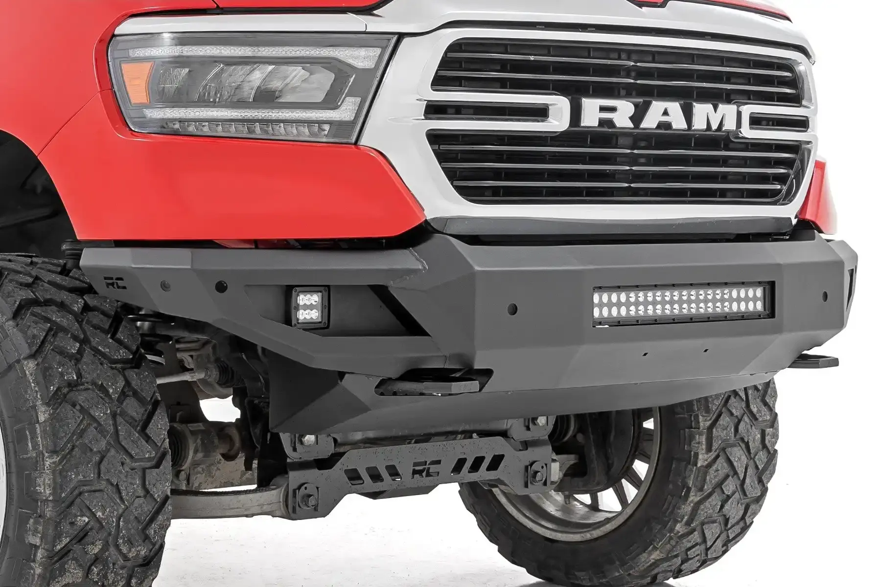 High Clearance Front Bumper LED Lights & Skid Plate | Ram 1500 (19-24)