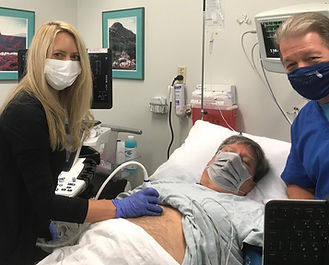 Patient undergoing LINFU procedure