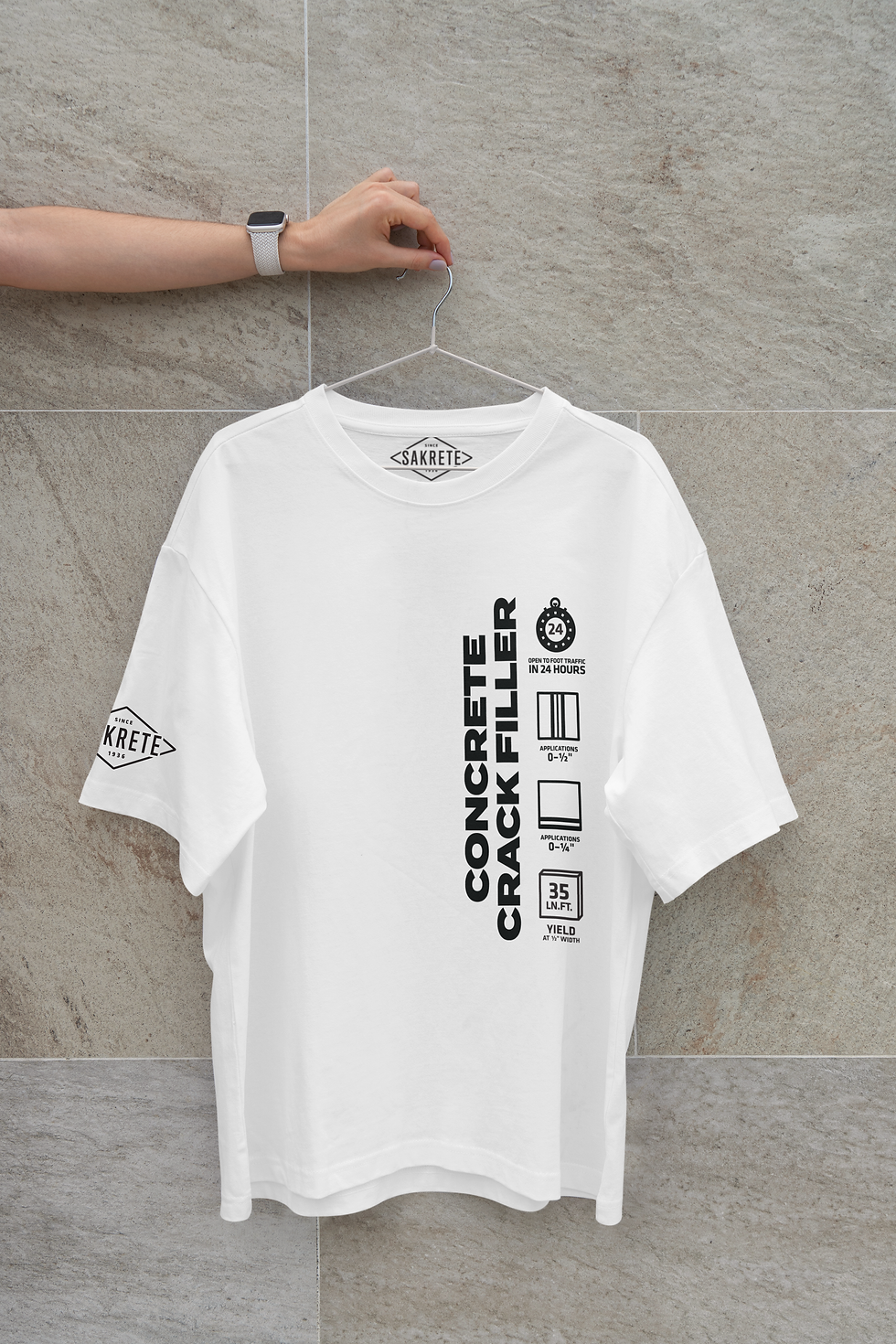 Concrete Crack Filler tee (front)