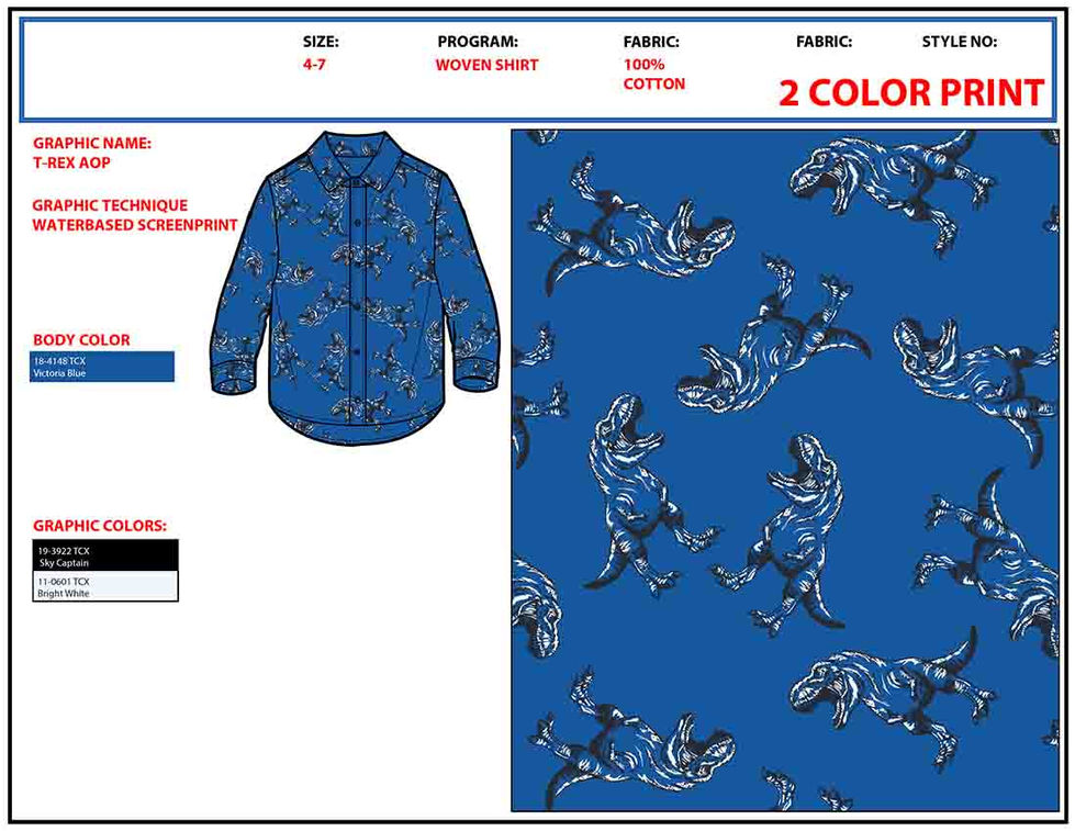 a blue shirt with a pattern of dolphins on it