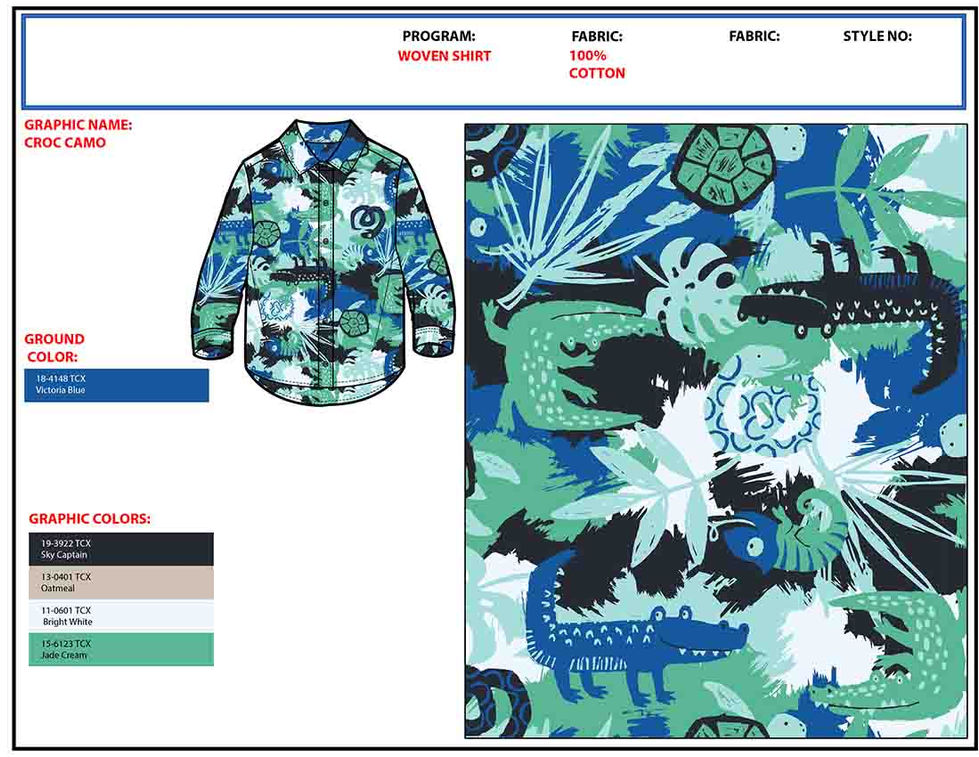 a drawing of a woven shirt with a pattern on it