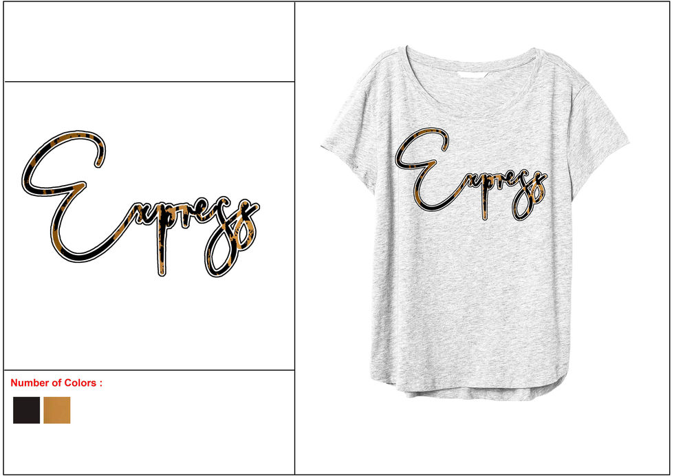 a white t-shirt with the word express on it