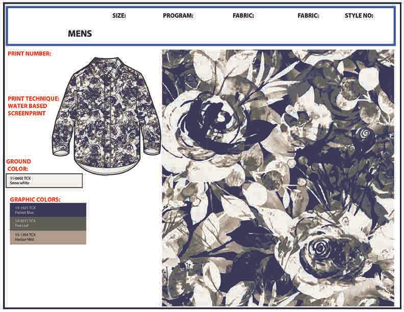 a drawing of a jacket with a floral pattern on it .