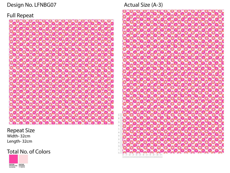 a pattern of pink flowers on a white background