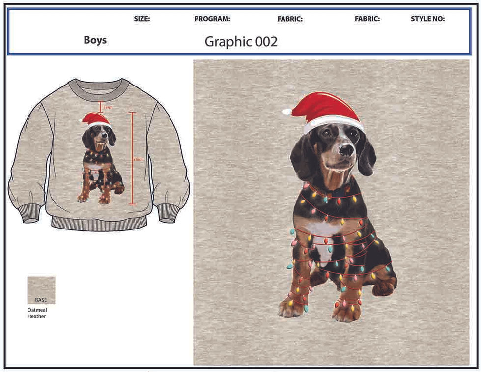 a dachshund wearing a santa hat and wrapped in christmas lights