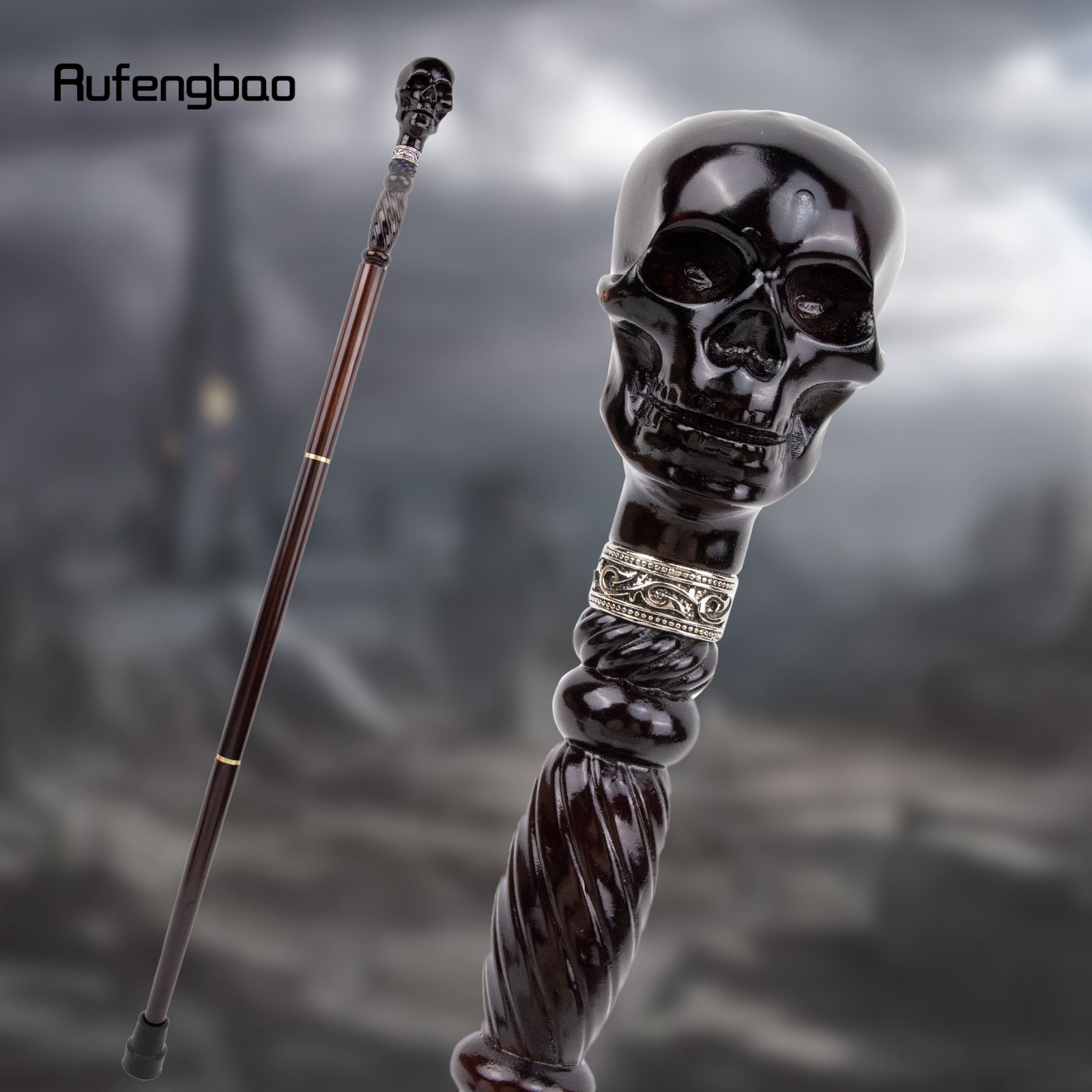 Warlock's Skull Walking Stick