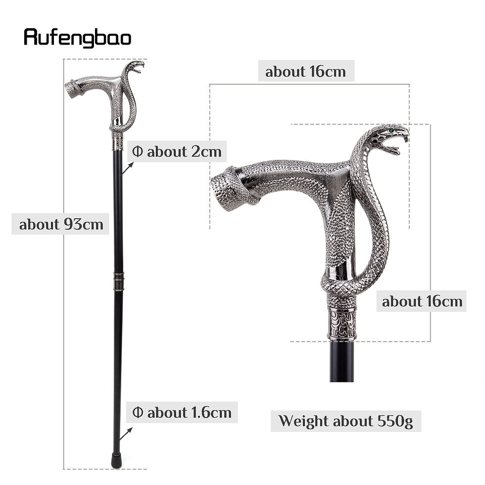 Thumbnail: Silver Snake Walking Cane