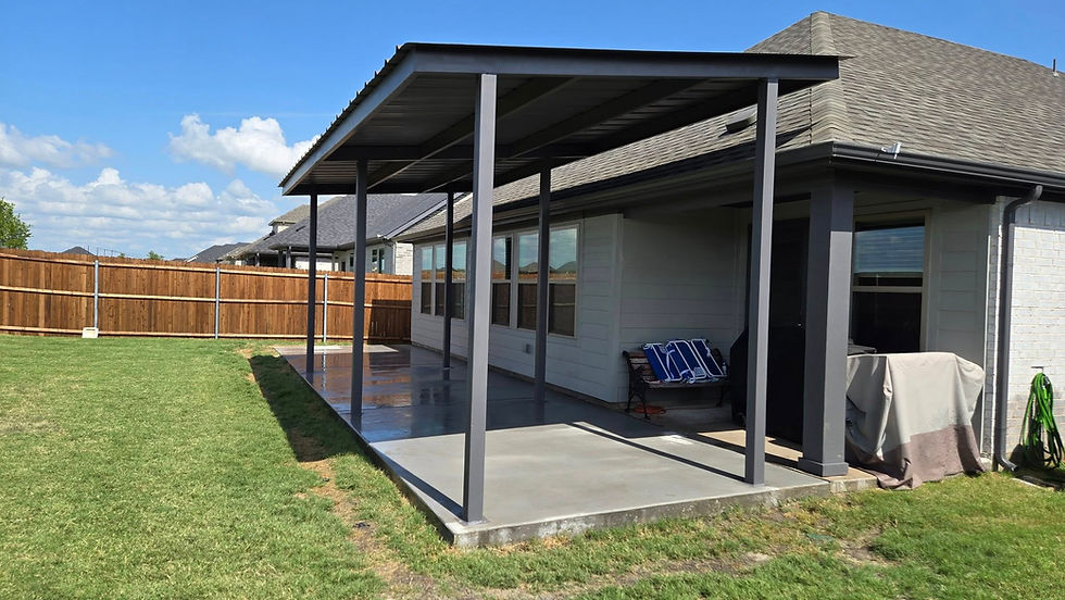 Durable custom patio covers in Sleek Series or Signature heavy-timber style, engineered to withstand 120 mph Texas winds and weather by veteran-owned Texas Armour Construction