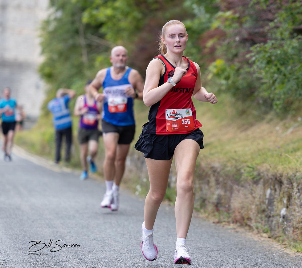 Meg at the Caernarfon 10k - August 2025
