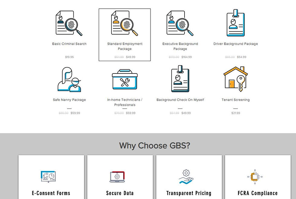 Order background check online platform