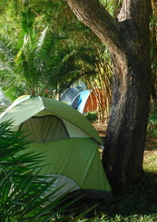 Camping by Lake Kivu, Rwanda