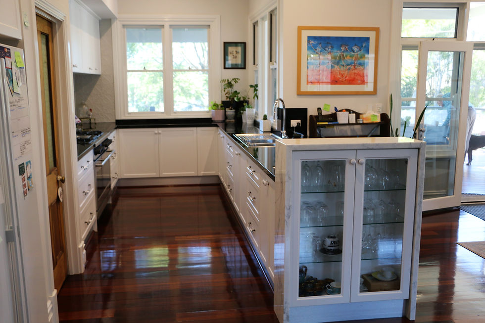 Granite kitchen island