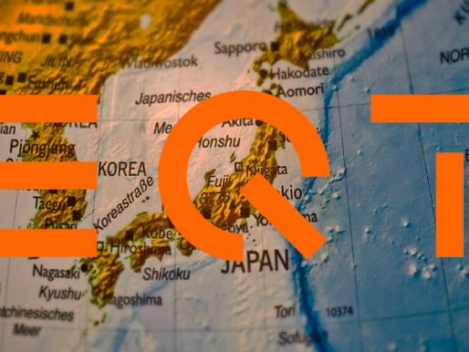 The logo of private equity firm EQT is displayed over an image of a map of Asia, centered on Japan