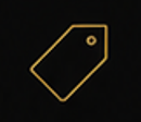 Gold price tag icon symbolizing B2B sales and discounts
