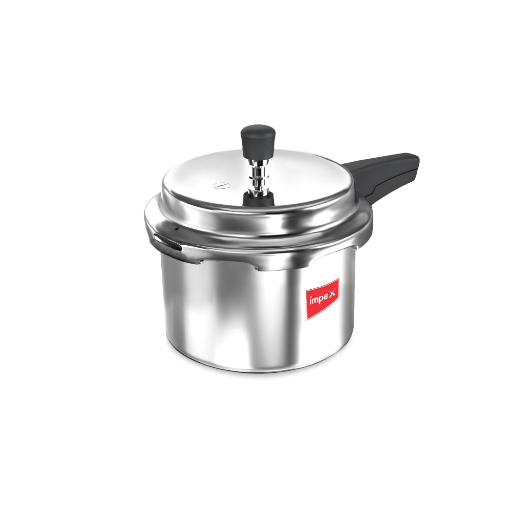 Impex ECO 3 Induction Base Outer Lid Aluminium Pressure Cooker 3 litres, Silver