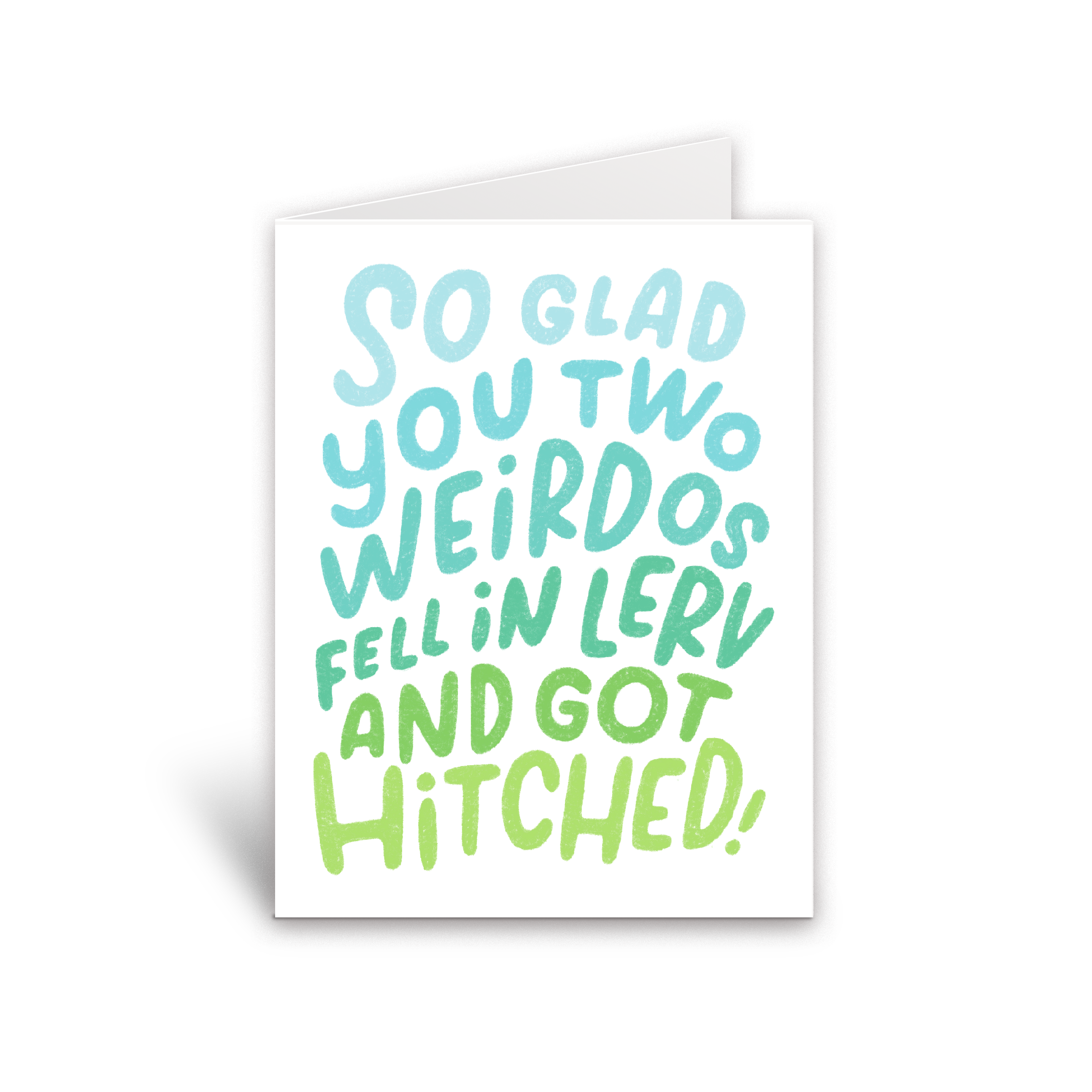 Fell in Lerv and Got Hitched A2 Greeting Card