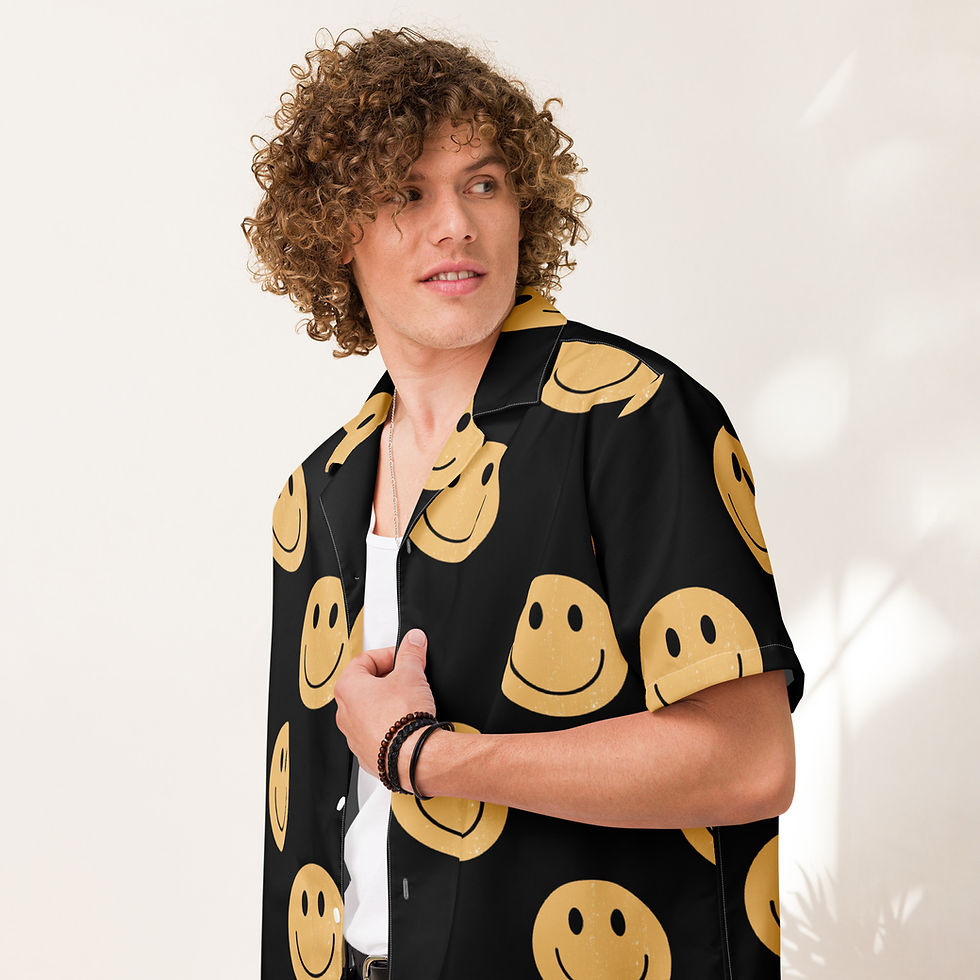Thumbnail: RETRO SMILEY FACE BUTTON SHIRT