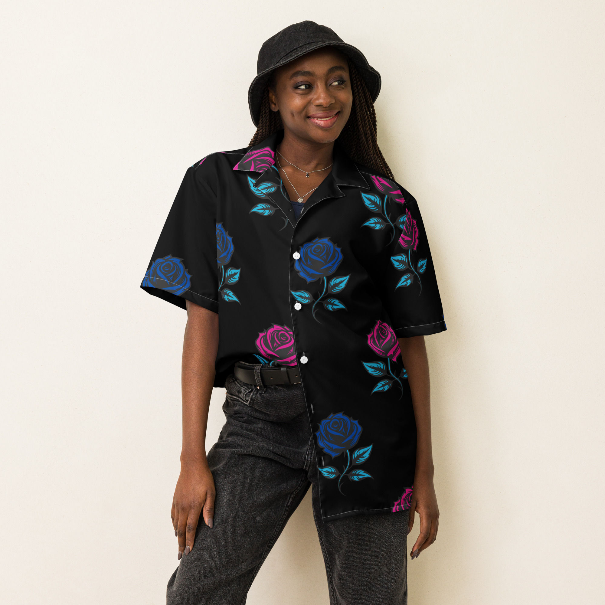 BLUE/PURPLE BUTTON SHIRT