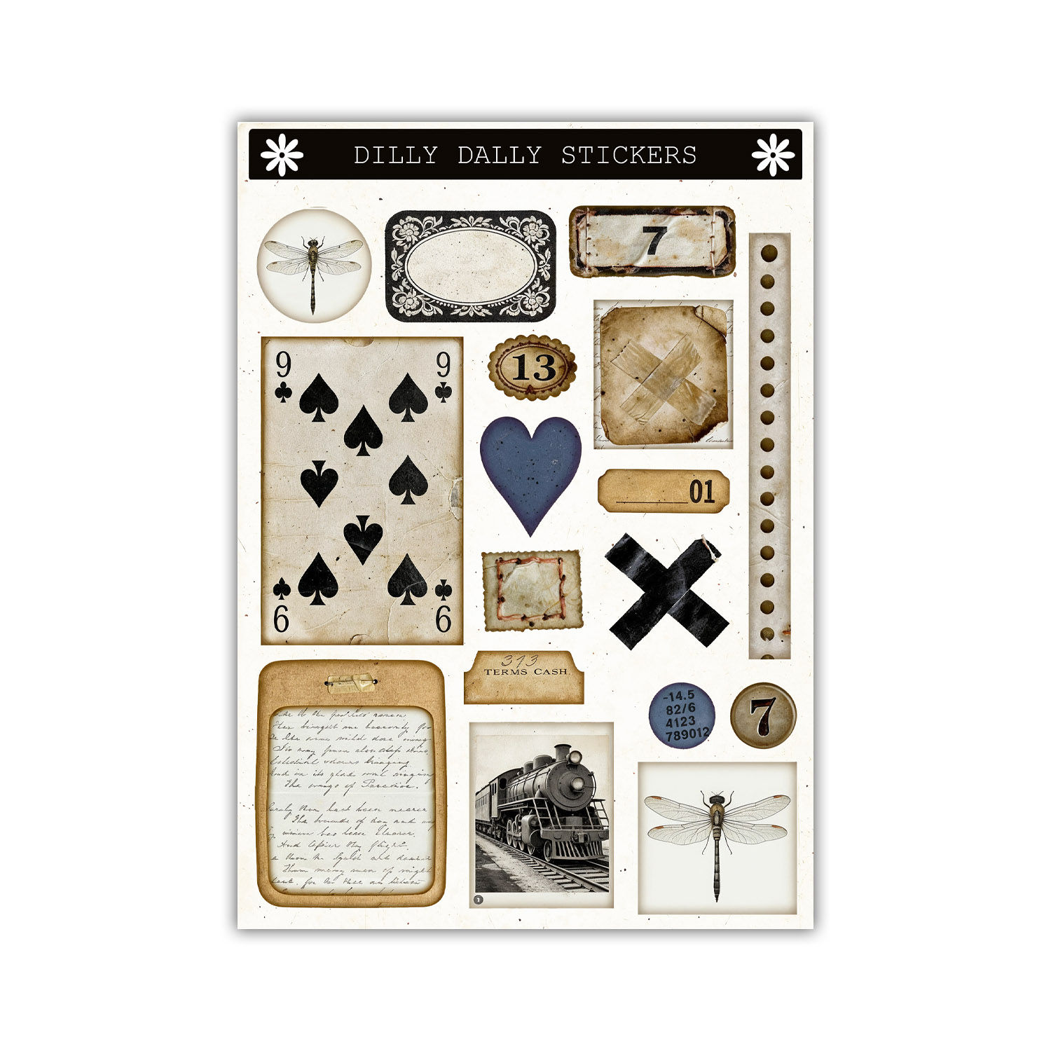 Blue Collage Stickers