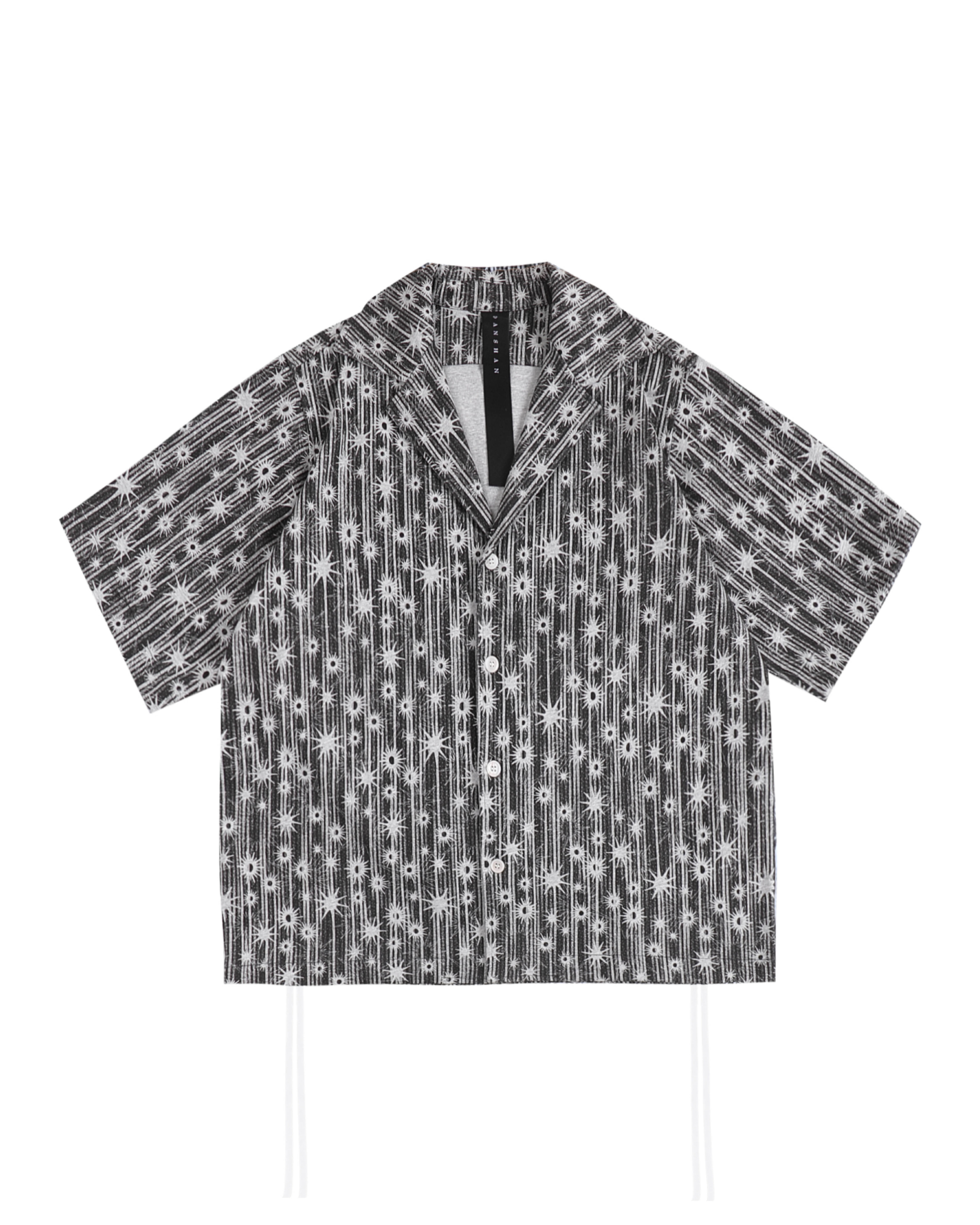 PINSTRIPES LACE PRINT SHIRT