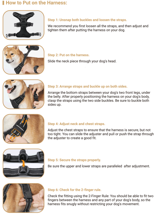 Thumbnail: Adjustable No-Pull Dog Harness