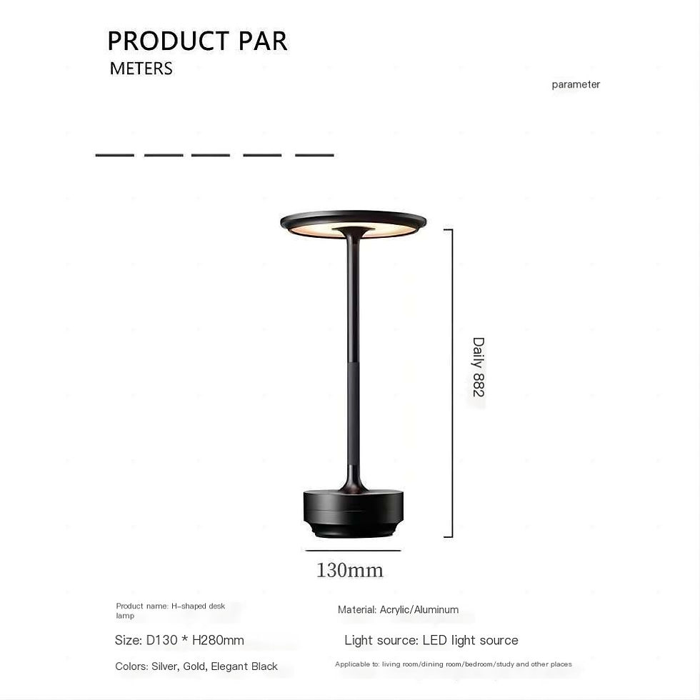 Thumbnail: Modern Minimalist LED Touch Table Lamp with USB Charging