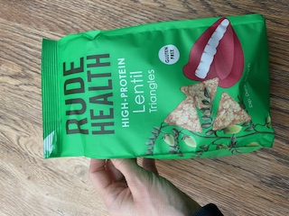 Rude Health high protein lentil triangles 