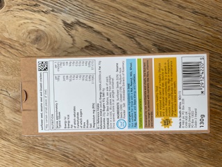 Nutritional information back of pack of M&S super seeded crackers 