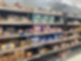 UK supermarket shelves lined with a variety of UPF bread in packs