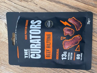 A The Curators Beef Biltong pack to take to work