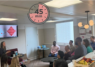 Nutritionist Steph Ley delivering wellbeing lunch & learn in London