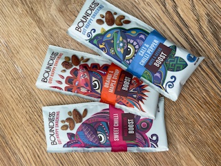 Selection of 3 flavours of Boundless gut happy snacking