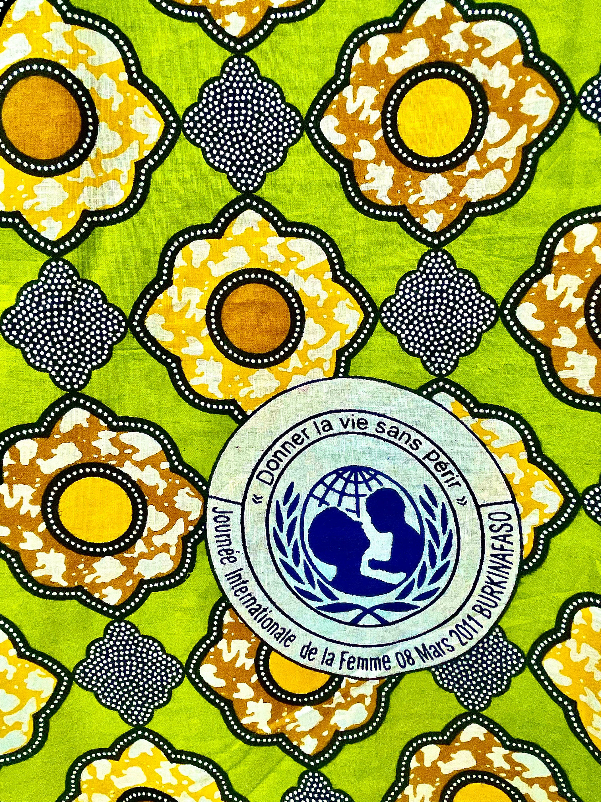 Coupon "Donner la vie sans périr", Burkina Faso, Savatex, 2011. @Collection Chichery