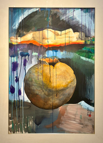Le Han de mille ans (1992), Kang Yeon-gyun (1941). Aquarelle sur papier.