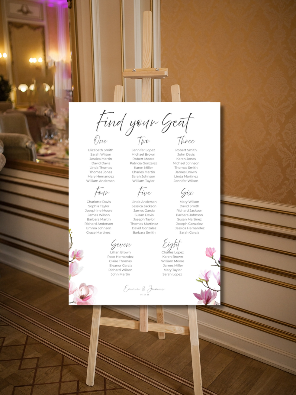 Thumbnail: Minimalist Wedding Seating Chart Template